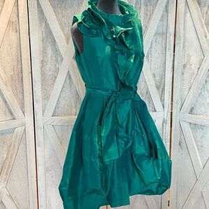 Festive silk party dress